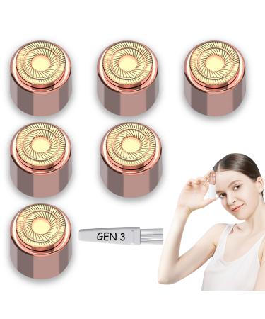 Replacement Heads Generation 3 New for Finishing Touch Flawless Facial Hair Remover Ring Light Design 18k Rose Gold Pack of 6
