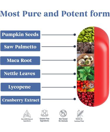 BioProstate-Premium Prostate Support Complex for Men | Pumpkin Seeds Saw Palmetto Maca Root Cranberry Extract Vitamin B6 Selenium Nettle Leaves and zinc-Gluten-Free- 60 Tablets - Buy Online on GoSupps.com