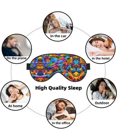 Colorful Bears Print Unisex Sleep Mask | Double-Sided Eye Mask for Sound Sleep & Skin Care - Shop Worldwide - Buy Online on GoSupps.com