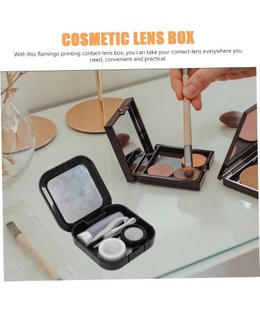 Shop HOMSFOU Contact Lens Case Set - Stylish Glasses Holder with Mirror & Rhinestones for International Shipping - Buy Online on GoSupps.com