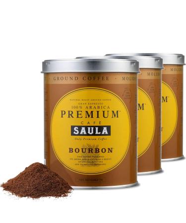 Caf Saula Pack de 3 bo tes de 250 gr. Caf Premium Bourbon 100% arabica moulu