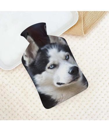 Husky Hot Water Bottle with Plush Cover - Hand Warmer for Adults & Children | 26.5x15.3cm - International Shipping Available - Buy Online on GoSupps.com