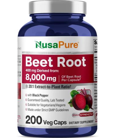 NusaPure Beet Root 8,000 mg - 200 Capsules