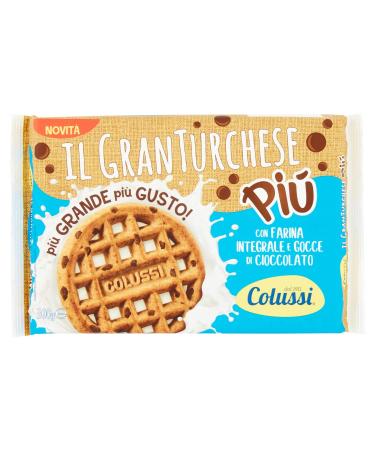 Colussi Colussi Granturchese Pi Biscotti Con Farina Integrale e Gocce di Cioccolato with whole grain flour and chocolate pieces biscuits cookies small cakes 300 g