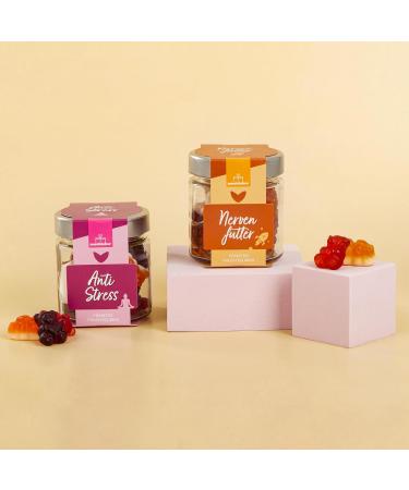 naschlabor THE PERFECT STRESS GIFT - Nervous & Stress Relief Food in 2 Pack | Exam & Back to School Gift | Nervous Food | 240g Pack of Gelatin Bears - Buy Online on GoSupps.com