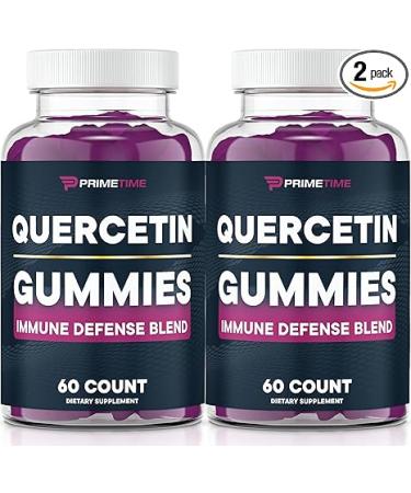 Primetime Sports Quercetin + Zinc + Vitamin C 1000mg Gummies Supplements with Elderberry, Flavonoid Vitamin for Kids Adults Immunity, Immune Support Gummy Booster Vegan (2 Pack) 60 Count (Pack of 2) - Buy Online on GoSupps.com