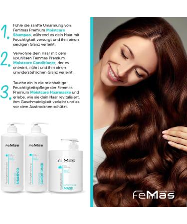  Femmas Femmas Moistcare Hair Care Kit with Shampoo Conditioner Mask 1000ml - Buy Online on GoSupps.com