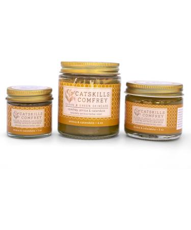 Catskills Comfrey Arnica & Calendula (4oz) 3 in 1 Comfrey Salve for Bone Healing Organic Comfrey Oil Cream Only 4 Natural Ingredients Home-Grown & Home-Made Multi-use Natural Skincare 4 Ounce - Buy Online on GoSupps.com