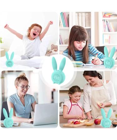 Aoreun Cute Rabbit Alarm Clock for Kids - Night Light Snooze Function & Time-Controlled - Perfect Gift for Boys & Girls - Green - Buy Online on GoSupps.com