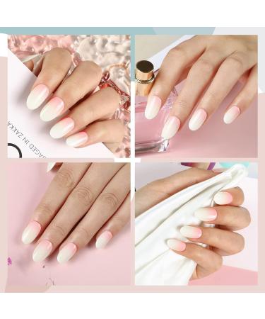 Foyute Semi Cured Gel Nail Strips 20 Pcs Soft Self-Adhesive Gel Nail Polish Wraps Sticker for Salon-Quality Manicure Set Long Lasting Easy to Apply & Remove Nail File & Wooden Stick (Pink) - Buy Online on GoSupps.com