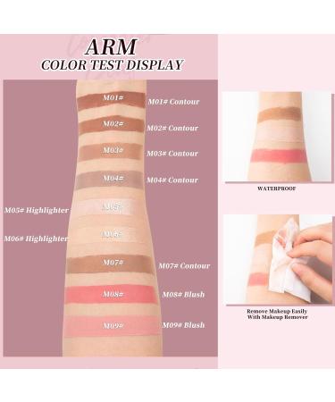 2 in 1 Double Head Highlighter Stick Bronzer Stick Contour Stick Multifunctional Makeup Sticks Blushes Stick - Buy Online on GoSupps.com