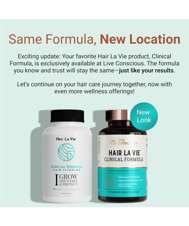 Hair La Vie Clinical Formula Hair Vitamins with Biotin and Saw Palmetto - 90 Count for Healthy Hair and Whole-Body Wellness - Buy Online on GoSupps.com