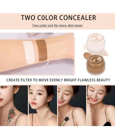 FREEORR 2 Colors Tattoo Cover Up Concealer Set | Waterproof & Long Lasting | Full Coverage Makeup for Scar, Birthmark, & Tattoo | Coloring Tools Included - Buy Online on GoSupps.com