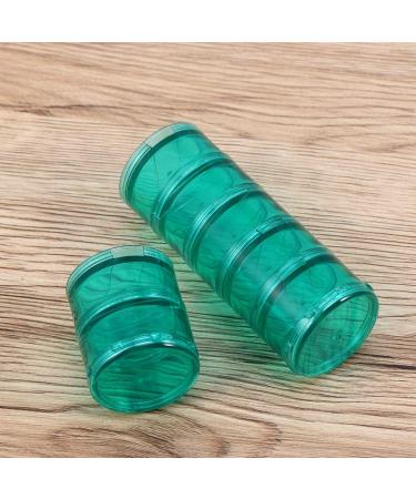 SUPVOX Portable 7 Day Stackable Pill Case Tower - Travel Pill Box (Green) | International Shipping Available - Buy Online on GoSupps.com