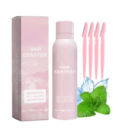 Face Hair Identifier Spray For Highlight Facial Hair Hair Identifier Spray For Face Shaving With Mint Extract Refreshing Mild And Easy To Use - 100ML / 3.38 Fl.Oz