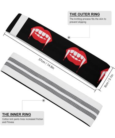 Shop Zombie Teeth Lips Yoga Workout Bands | Comfort Booty Resistance Straps for Physical Therapy & Fitness - Buy Online on GoSupps.com