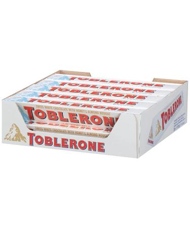 Toblerone Swiss White Chocolate Bars with Honey Almond Nougat - 20 Packs for Easter - Buy Online on GoSupps.com