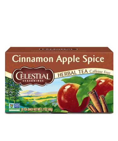 Celestial Seasonings Herbal Tea, Cinnamon Apple Spice, Caffeine Free, 20 Tea Bags (Pack of 6) 1.7 Ounce (Pack of 6)