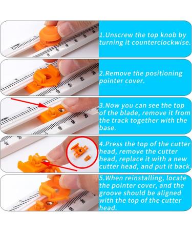 Circle Paper Cutter with 3 Blades - Craft Cutting Tool for Cardstocks & Scrapbooking (Orange) - Buy Online on GoSupps.com
