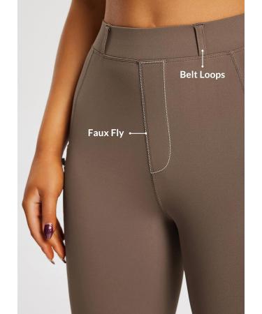 BALEAF Womens Horse Riding Pants Silicone Knee-Patch Breeches with Zipper Pockets | Equestrian Schooling Tights - Brown, Small - Buy Online on GoSupps.com