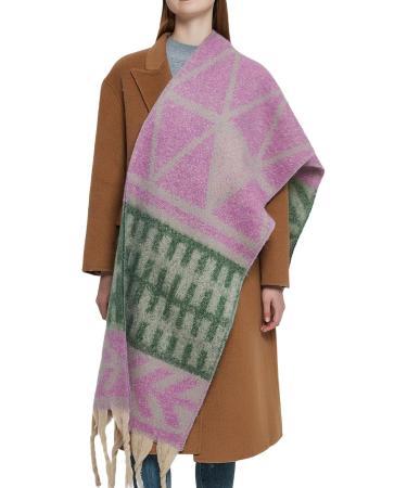Buy Pink Triangular Kashmir Scarf for Women | Winter Cotton Triangle Scarf & Cape Neck Warmer - International Shipping Available - Buy Online on GoSupps.com