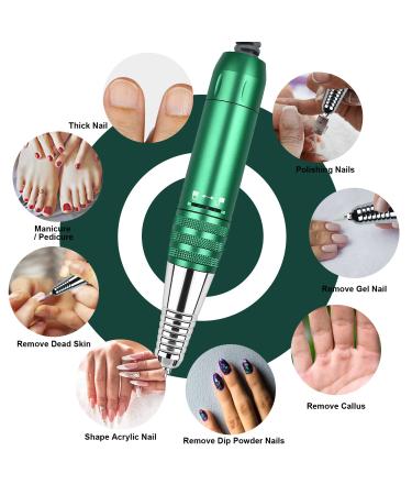 KUIIYER Electric Nail Drill Machine 35000RPM Kit with Foot-Mode & Touch Screen - 67Pcs Variable Speed Forward & Reverse Nail File Set for Gel Acrylic Nails & DIY Manicure Pedicure - Buy Online on GoSupps.com