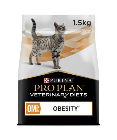 PRO PLAN VETERINARY DIETS OM Obesity Management Dry Cat Food 1.5kg (Pack of 4)