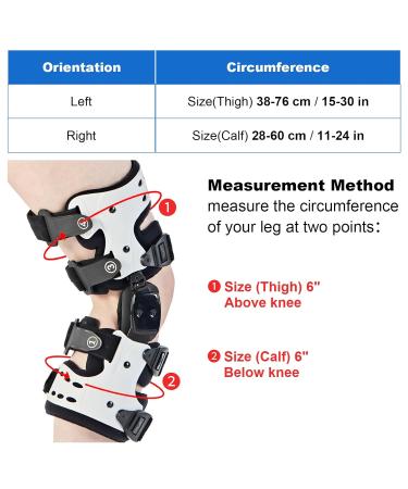 OA Unloader Knee Brace for Arthritis Pain Relief | Osteoarthritis & Joint Pain Support - Universal Right Leg Hinged Design (Black & White - Buy Online on GoSupps.com