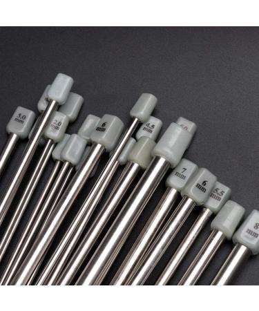 BCMRUN 22PCS Knitting Needle Set - Stainless Steel Straight Single Pointed Needles (2mm-8mm) with Accessories - 11 Pair Sweater Needles Set for Knitting Projects - Buy Online on GoSupps.com