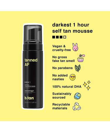 b.tan Ultra Dark Self Tanner Kit | Vegan, Cruelty-Free Mini Mousse & Mitt - Get Tanned Fast! - Buy Online on GoSupps.com