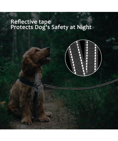 COMSLE Long Dog Training Leads - Strong Nylon Leash for Pet Recall & Obedience - 15m/49.5ft Black - Buy Online on GoSupps.com