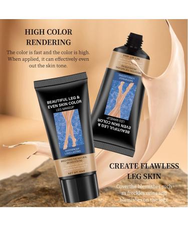 Maquillage jambes waterproof sans transfert maquillage jambes pour couvrir les veines maquillage couvrant tatouage maquillage jambes et cicatrices perfecteur corps longue tenue (1 Pi ce) - Buy Online on GoSupps.com