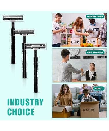 50 Pack Twin Blade Disposable Razors for Men & Women - Stainless Steel Travel Shaving Razors with Safety Cap for Sensitive Skin - Buy Online on GoSupps.com