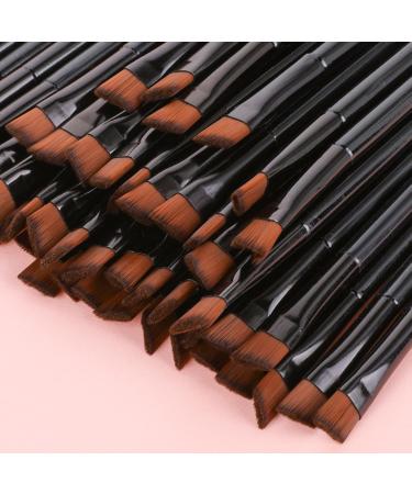 Prasacco 50 Pcs Angled Eyebrow Brushes - Portable Eyebrow Tint & Eyeshadow Blending Brush Set for Women & Girls | Premium Eye Makeup Tools - Buy Online on GoSupps.com