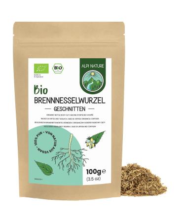 Alpi Nature Alpi Nature Organic Nettle Root 100 g organic Nettle Root Cut for Herbal Tea Urtica Dioca