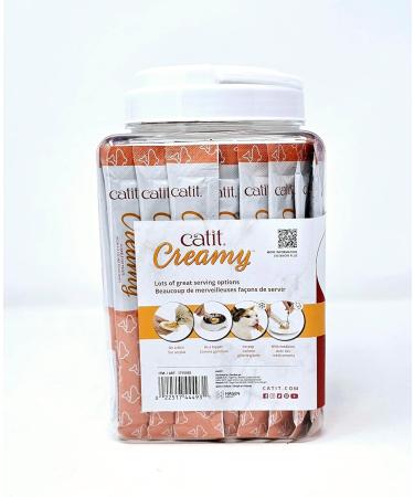 Catit Creamy Lickable Cat Treats with Taurine Gift Jar Includes 4 Delicious Flavours - 80 x 10 g / 800g - Buy Online on GoSupps.com