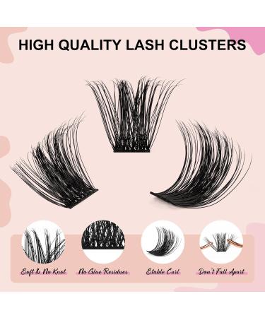 Shop Crislashes 144 Pcs D Curl 18mm Cluster Eyelashes - Reusable Wispy Manga Extensions for Stunning Looks - Buy Online on GoSupps.com
