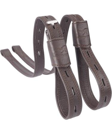Equinate Slimline Mono Stirrup Leathers - 60 cm Black & Brown | Premium Equestrian Gear - Buy Online on GoSupps.com