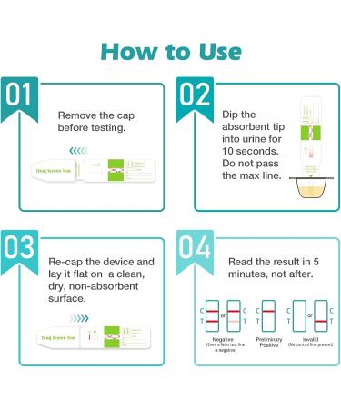 Easy Home Marijuana Test Dip Card: THC Test Kit Quick Urine Drug Test Panel 5 Pack Weed/Cannabis Screen Test Strips Highly Sensitive 50 ng/mL Cutoff -#EDOAP-114 5 Count - Buy Online on GoSupps.com