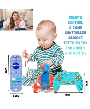 2PCS Silicone Baby Teething Toys Remote Control & Game Controller | Pink | Ages 6-12 Months - Buy Online on GoSupps.com