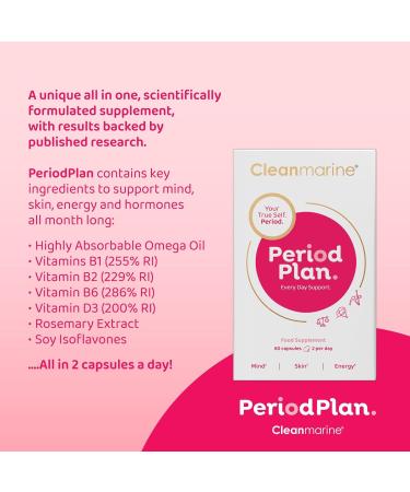 Cleanmarine Period Plan | Hormonal Support & Balance | 120 Capsules - Buy Online on GoSupps.com