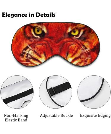 Fire Tiger Sleep Mask - Adjustable Strap, Light Blocking Eye Cover for Night Travel and Nap - Men and Women - Buy Online on GoSupps.com