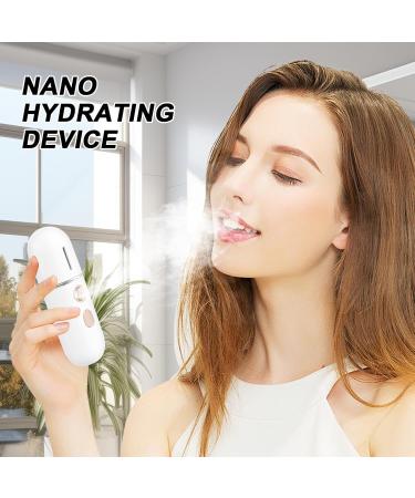 Face Mister - Nano Facial Mister | Mini Face Mist Handy Sprayer Face Hydration Mist Sprayer Spray Quiet Steamer A rosol Fine Mist for Face Hydrating Home Ultra-Fine Handheld Humidifier Blanc - Buy Online on GoSupps.com