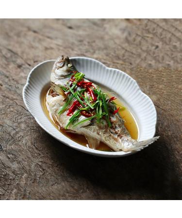 Serving Plates Ceramic Dinner Plates Vegetable Plates Household White Deep Plates Restaurant Dishes Kitchen Plates Oval Plates Fish Plates Solid Colors Simple for Appetizer Dinner and Desserts (Col - Buy Online on GoSupps.com