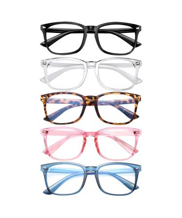 5 Pack Reading Glasses for Women Men Blue Light Blocking Computer Readers UV Glare(Multicolor 2.5x) Multicolor 2.5 x