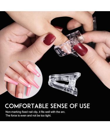 10 PCS Transparent Nail Clips for Extension Gel Nail Tips - UV LED Quick Building Gel Finger Nail Forms - DIY Gel Nail Kit - Buy Online on GoSupps.com