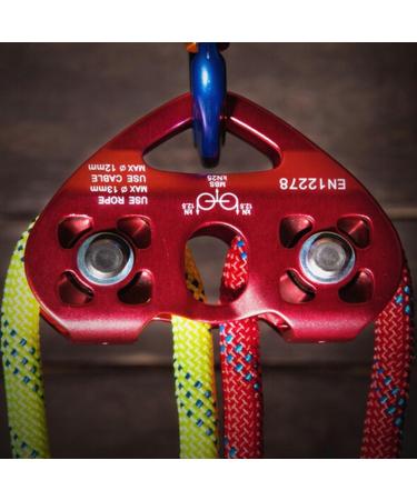Latinaric Double Rope Pulley - Heart Shape Red Deflection Pulley for Cable Car & Via Ferrata | International Shipping - Buy Online on GoSupps.com