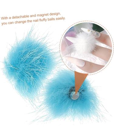 FRCOLOR Nail Polish Kit Boxes set charms puff puff Ornaments fluffy charms supplies brush velvet hairy 3d Decoration - Buy Online on GoSupps.com