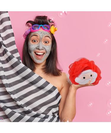 MFUOE 4 Pieces Christmas Bath Sponges Exfoliating Bath Sponges for Shower Santa Claus Christmas Tree Elk Snowflake Pattern Bath Sponge for Scrubbies That Remove Excess Oil and Dirt - Buy Online on GoSupps.com