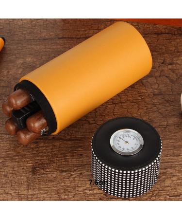 Cigar Box Barware Cigar Tube 5 Sticks Cigar Tube Portable Cigar Box Imported Cigar Can Humidifier Imported Cigar Tube High-end Cigar Tube Portable Cigar Tube Multi-Pack Capacity Cooking & Dining 7.6*7.6*20cm Yellow - Buy Online on GoSupps.com